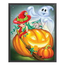 Load image into Gallery viewer, Pumpkin Ghost (40*50CM) 11CT Stamped Cross Stitch
