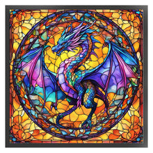 Load image into Gallery viewer, Glass Painting-Pterosaur (40*40CM) 14CT Stamped Cross Stitch
