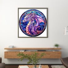 Load image into Gallery viewer, Glass Painting-Pterosaur (40*40CM) 14CT Stamped Cross Stitch
