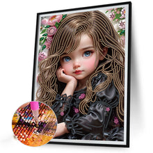 Load image into Gallery viewer, Sweet Cool Girl 30*40CM(Canvas) Partial Special Shaped Drill Diamond Painting
