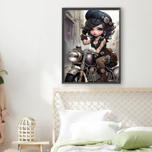 Load image into Gallery viewer, Sweet Cool Girl 30*40CM(Canvas) Partial Special Shaped Drill Diamond Painting
