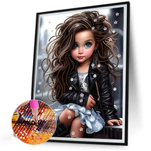 Load image into Gallery viewer, Sweet Cool Girl 30*40CM(Canvas) Partial Special Shaped Drill Diamond Painting
