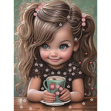 Load image into Gallery viewer, Sweet Cool Girl 30*40CM(Canvas) Partial Special Shaped Drill Diamond Painting
