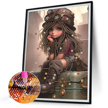 Load image into Gallery viewer, Sweet Cool Girl 30*40CM(Canvas) Partial Special Shaped Drill Diamond Painting
