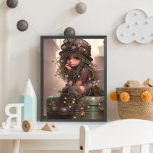 Load image into Gallery viewer, Sweet Cool Girl 30*40CM(Canvas) Partial Special Shaped Drill Diamond Painting
