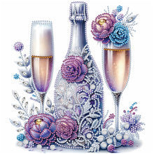 Load image into Gallery viewer, Celebration Champagne 30*30CM(Canvas) Partial Special Shaped Drill Diamond Painting
