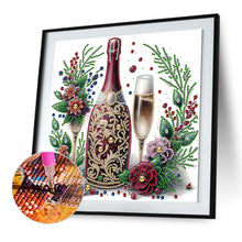 Load image into Gallery viewer, Celebration Champagne 30*30CM(Canvas) Partial Special Shaped Drill Diamond Painting
