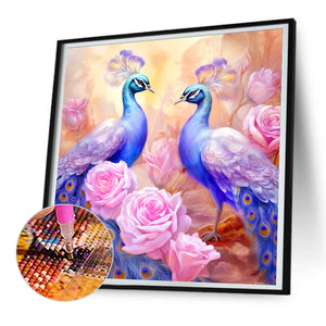 Peacock 30*30CM(Canvas) Full Round Drill Diamond Painting