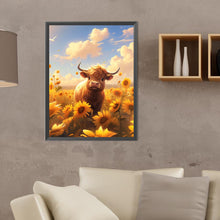 Load image into Gallery viewer, Cows In The Sunflower Field 30*40CM(Canvas) Full Round Drill Diamond Painting
