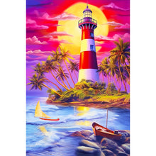 Load image into Gallery viewer, Lighthouse 40*60CM(Canvas) Full Round Drill Diamond Painting
