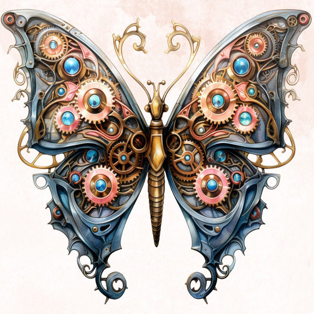 Steampunk Butterfly 30*30CM(Canvas) Full Round Drill Diamond Painting