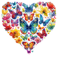 Load image into Gallery viewer, Butterfly Love Calligraphy And Painting 30*30CM(Canvas) Partial Special Shaped Drill Diamond Painting
