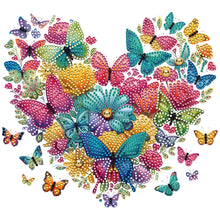 Load image into Gallery viewer, Butterfly Love Calligraphy And Painting 30*30CM(Canvas) Partial Special Shaped Drill Diamond Painting
