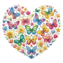 Load image into Gallery viewer, Butterfly Love Calligraphy And Painting 30*30CM(Canvas) Partial Special Shaped Drill Diamond Painting
