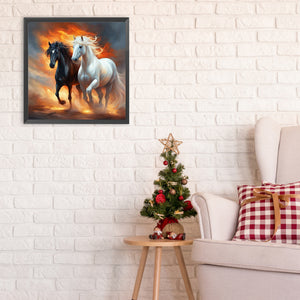 Horses 30*30CM(Canvas) Full Round Drill Diamond Painting