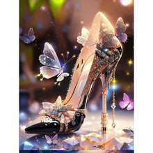 Load image into Gallery viewer, Butterfly High Heels 30*40CM(Picture) Full AB Round Drill Diamond Painting
