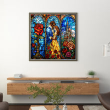 Load image into Gallery viewer, Glass Painting-Beauty And The Beast - 50*50CM 14CT Stamped Cross Stitch
