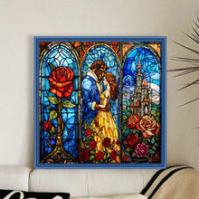 Load image into Gallery viewer, Glass Painting-Beauty And The Beast - 50*50CM 14CT Stamped Cross Stitch
