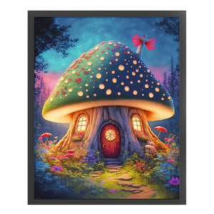 Mushroom House - 50*60CM 16CT Stamped Cross Stitch