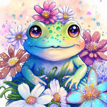 Load image into Gallery viewer, Flower And Frog 30*30CM(Canvas) Full Round Drill Diamond Painting

