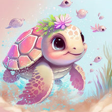 Load image into Gallery viewer, Pink Sea Turtle 30*30CM(Canvas) Full Round Drill Diamond Painting
