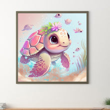 Load image into Gallery viewer, Pink Sea Turtle 30*30CM(Canvas) Full Round Drill Diamond Painting
