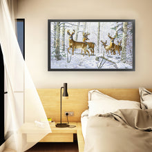 Load image into Gallery viewer, Snow Deer - 85*51CM 11CT Stamped Cross Stitch

