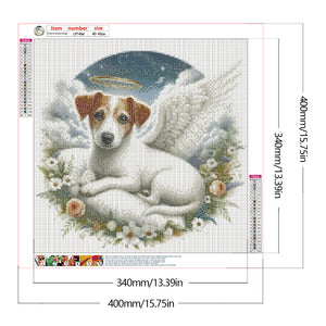 Angel Dog 40*40CM(Canvas) Full Round Drill Diamond Painting