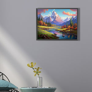 Lake 40*30CM(Canvas) Full Square Drill Diamond Painting