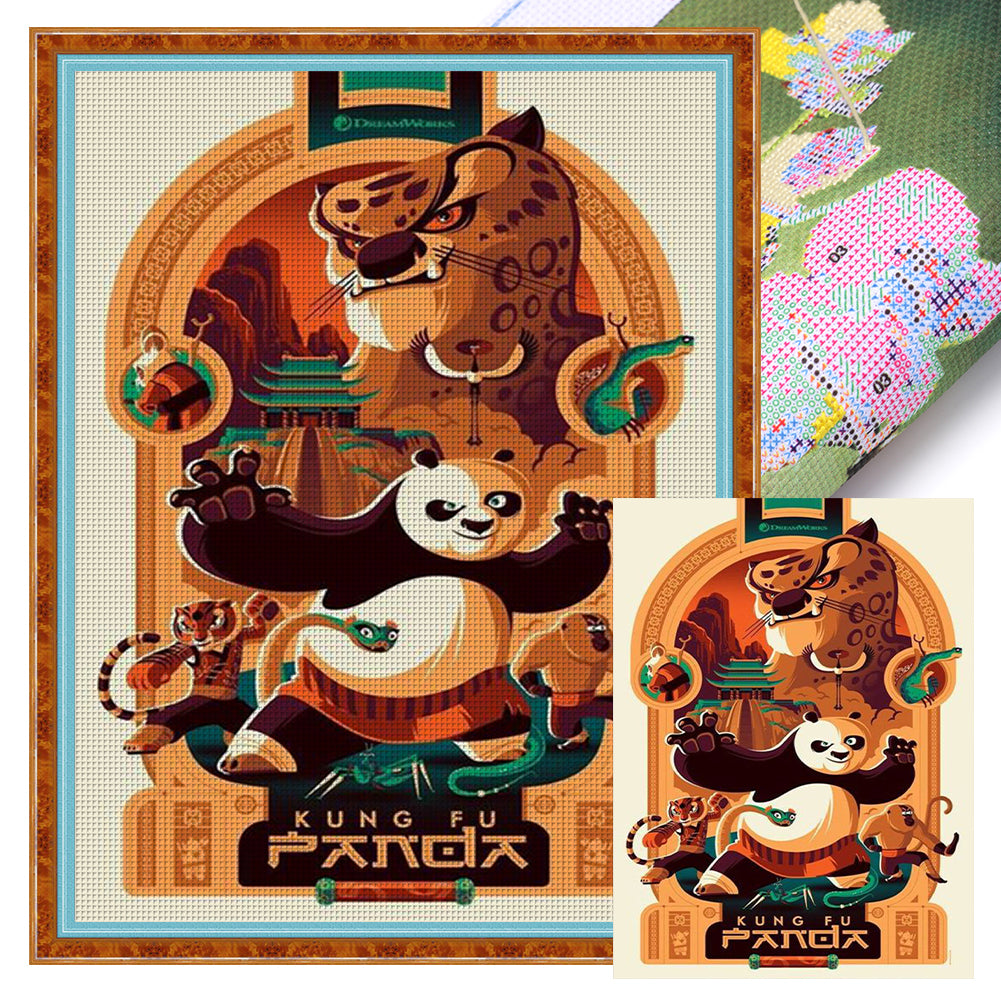 Kungfu Panda - 40*55CM 11CT Stamped Cross Stitch