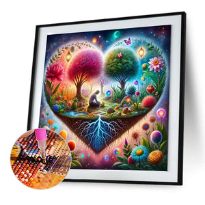 Love Tree Of Life 30*30CM(Canvas) Full Round Drill Diamond Painting