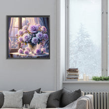 Load image into Gallery viewer, Window Vase 30*30CM(Canvas) Full Round Drill Diamond Painting
