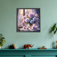 Load image into Gallery viewer, Window Vase 30*30CM(Canvas) Full Round Drill Diamond Painting
