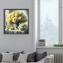 Load image into Gallery viewer, Window Vase 30*30CM(Canvas) Full Round Drill Diamond Painting
