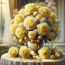 Load image into Gallery viewer, Window Vase 30*30CM(Canvas) Full Round Drill Diamond Painting
