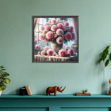 Load image into Gallery viewer, Window Vase 30*30CM(Canvas) Full Round Drill Diamond Painting
