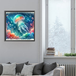 Rainbow Bubble Jellyfish 30*30CM(Canvas) Full Round Drill Diamond Painting