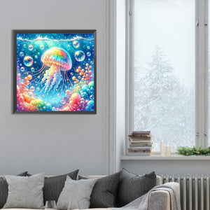 Rainbow Bubble Jellyfish 30*30CM(Canvas) Full Round Drill Diamond Painting