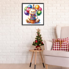 Load image into Gallery viewer, Birthday Teddy Bear 30*30CM(Canvas) Partial Special Shaped Drill Diamond Painting
