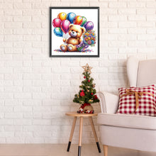 Load image into Gallery viewer, Birthday Teddy Bear 30*30CM(Canvas) Partial Special Shaped Drill Diamond Painting
