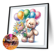 Load image into Gallery viewer, Birthday Teddy Bear 30*30CM(Canvas) Partial Special Shaped Drill Diamond Painting
