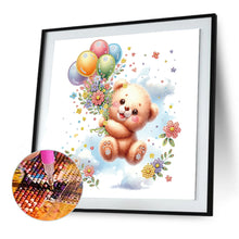 Load image into Gallery viewer, Birthday Teddy Bear 30*30CM(Canvas) Partial Special Shaped Drill Diamond Painting
