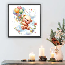 Load image into Gallery viewer, Birthday Teddy Bear 30*30CM(Canvas) Partial Special Shaped Drill Diamond Painting
