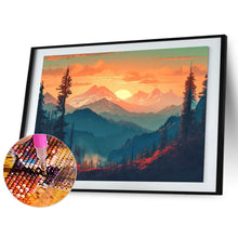 Load image into Gallery viewer, Hillside Sunset 40*30CM(Canvas) Full Round Drill Diamond Painting
