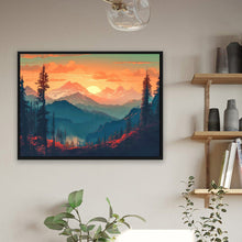 Load image into Gallery viewer, Hillside Sunset 40*30CM(Canvas) Full Round Drill Diamond Painting
