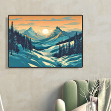 Load image into Gallery viewer, Hillside Sunset 40*30CM(Canvas) Full Round Drill Diamond Painting
