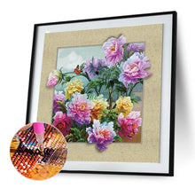 Load image into Gallery viewer, Blooming Peonies And Butterflies 50*50CM(Canvas) Full Round Drill Diamond Painting
