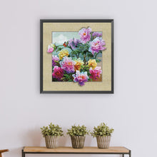 Load image into Gallery viewer, Blooming Peonies And Butterflies 50*50CM(Canvas) Full Round Drill Diamond Painting
