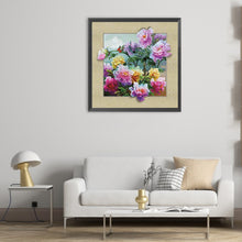 Load image into Gallery viewer, Blooming Peonies And Butterflies 50*50CM(Canvas) Full Round Drill Diamond Painting
