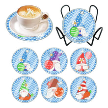 Load image into Gallery viewer, 6 Pcs Easter Washable Special Shape Diamond Painting Coaster with Holder (Gnome)
